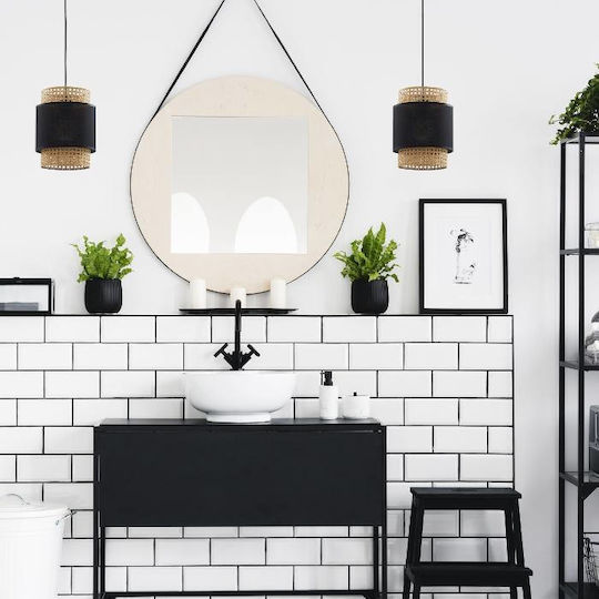 TK Lighting Boho Pendant Light White Boho Rail with Socket E27 20x20cm