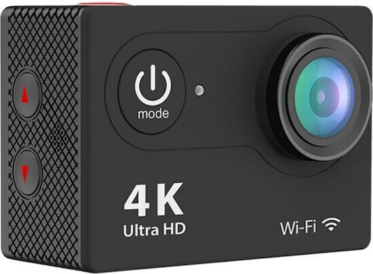 559865 Екшън камера 4K Ultra HD Водоустойчива (с Калъф) с Екран 2" и Wi-Fi Черна