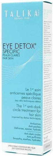 Talika Detox Specific Cremă de Ochi pentru Cearcane Pungi Sub Ochi Reconstrucție și Hidratare 15ml