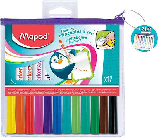 Maped Fancy Whiteboard Markers 1.2mm Multicolour 12pcs