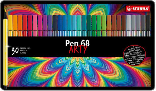 Stabilo Pen 68 Маркери за Рисуване 1мм Многоцветен 30бр