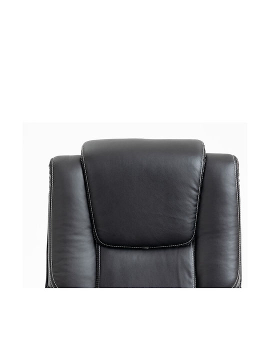 Καρέκλα Διευθυντική με Ανάκλιση και Ρυθμιζόμενα Μπράτσα Μαύρη ForAll