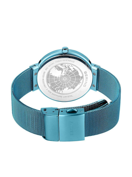 Bering Time Ceas Barbati 46mm Baterie cu Brățară din Metal Albastră