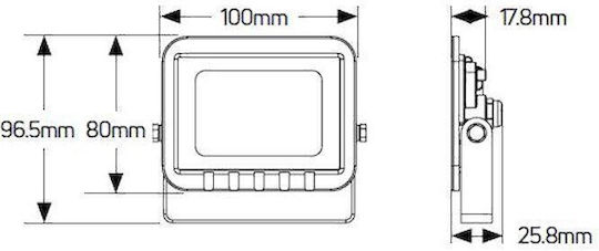 Geyer Wasserdicht LED Flutlicht 10W Kaltweiß 6500K IP65