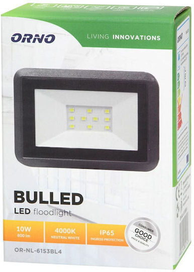 Redled 6153 Водоустойчив Слънчев LED Прожектор 10W Неутрално Бяло 4000K с Motion Sensor IP65