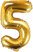 Balloon Foil Number Gold 35cm
