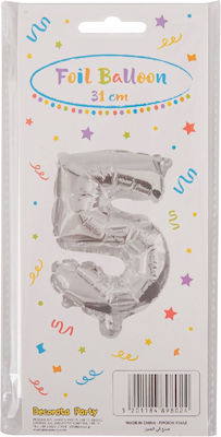 Balloon Foil Number 5 Silver No.5 30cm