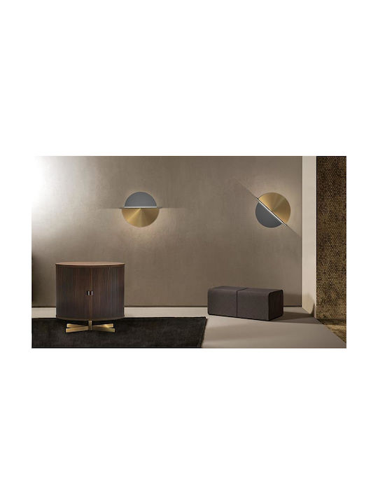 Sikrea NINFEA/OS Modern Wall Lamp with Integrated LED and Warm White Light Black Width 45cm