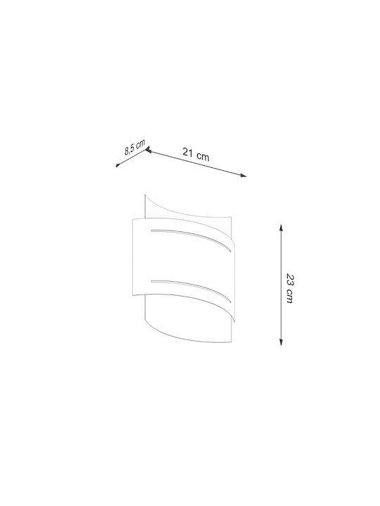 Sollux Hestia Lamp Wall White 23x27x15.5cm Sollux Hestia Lamp Wall White 23x27x15.5cm