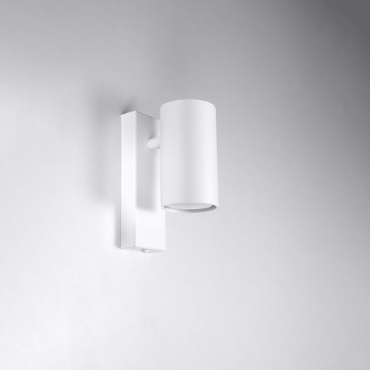 Sollux Utti Modern Lamp Wall with Socket GU10 White 6x11x11cm