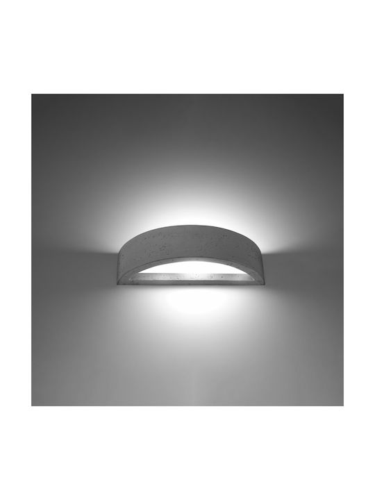 Sollux Atena Modern Leuchte Wand mit Fassung E27 Gray 40x38x20.5cm