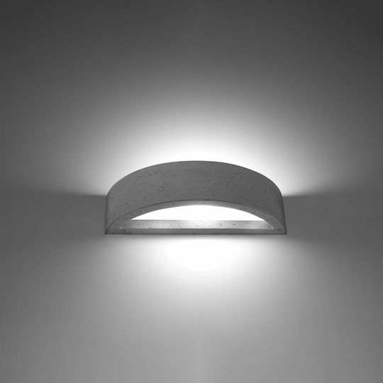 Sollux Atena Modern Leuchte Wand mit Fassung E27 Gray 40x38x20.5cm