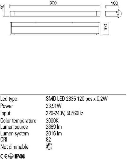 Redo Group Flipper Светлина За Стена За Баня LED 10см Redo Group Flipper Светлина За Стена За Баня LED 10см