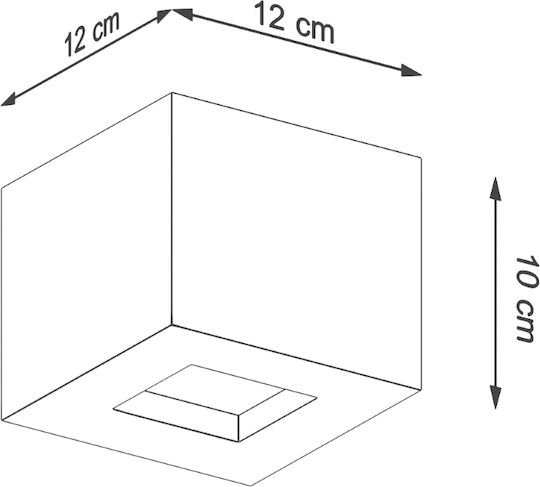 Sollux Leo Lumină De perete Gri 12x16x16cm