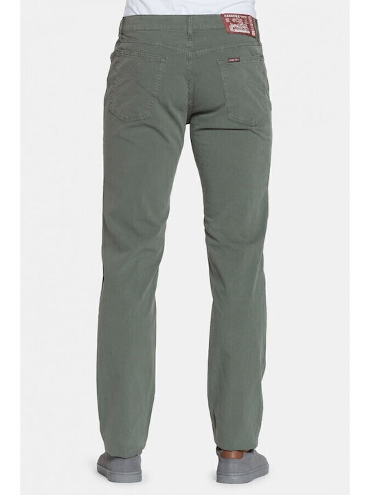 Trousers Elastic in Regular Fit Green