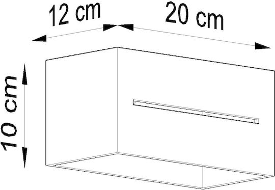 Sollux Lobo Maxi Lumină De perete Gri 31x14x14cm