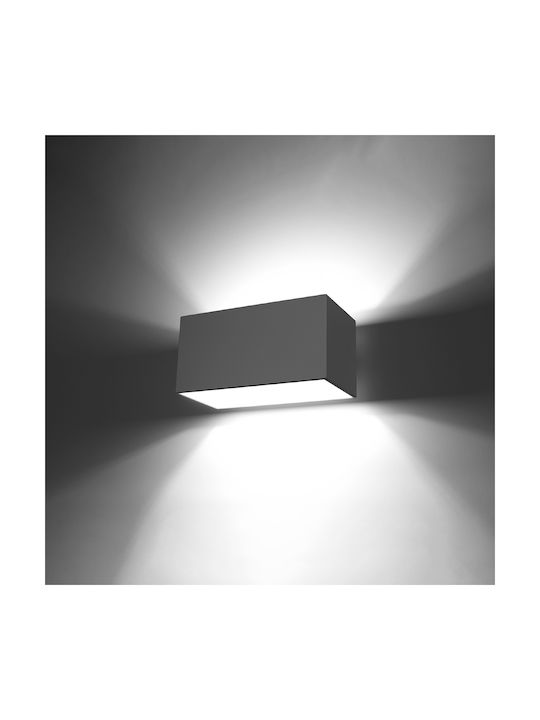 Sollux Quad Maxi Modern Lamp Wall with Socket G9 Gray 31x14x14cm