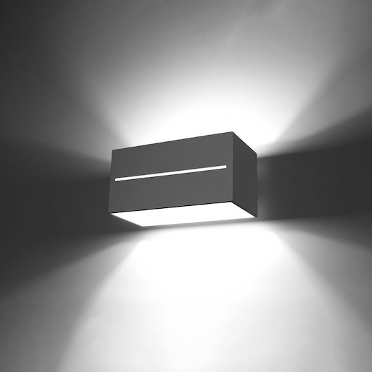 Sollux Lobo Maxi Modern Lamp Wall with Socket G9 Gray 31x14x14cm