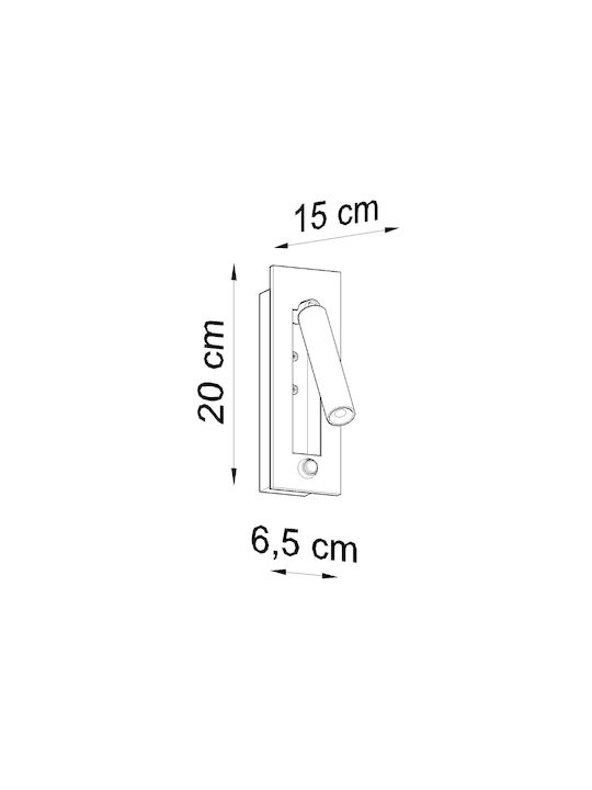 Sollux Enif Einzel Spot mit Fassung G9 in Schwarz Farbe