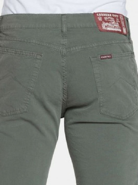Trousers Elastic in Regular Fit Green
