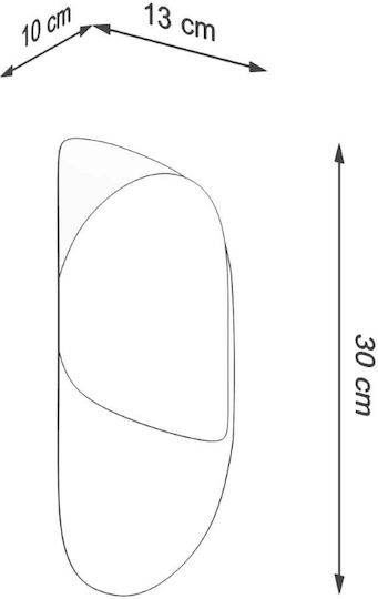 Sollux Tear Modern Lamp Wall with Socket G9 White 10x15x14.5cm