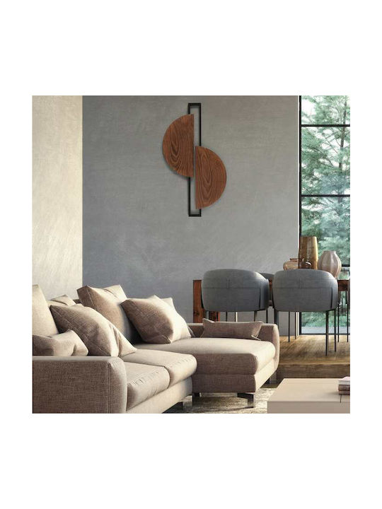 Nowodvorski Sunrise Modern Lamp Wall with Integrated LED and Warm White Light Brown 50x50x4cm