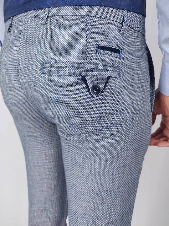 Pantaloni cu Croială Slim Albastru