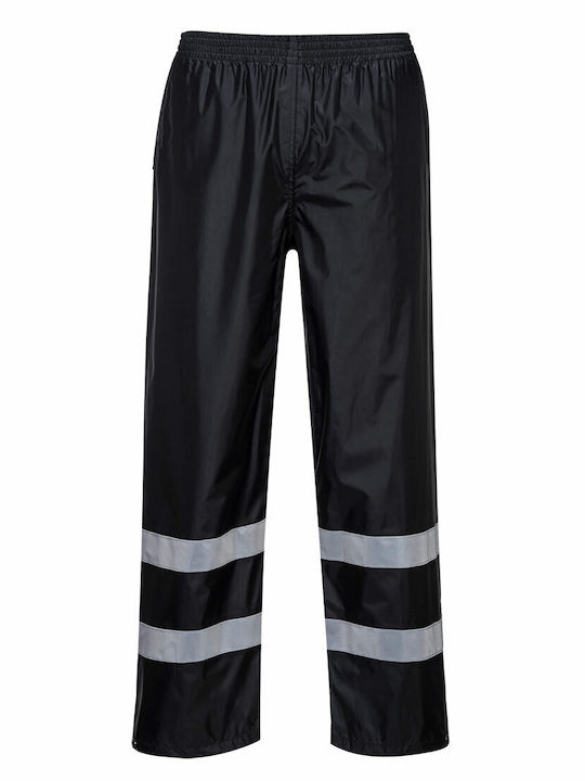 Portwest ΙΟΝΑ Reflectorizant și Impermeabil Pantaloni de Lucru Negru