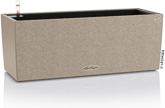 Lechuza Balconera Stone Selbstbewässernd Blumenkasten Kunststoff Beige 79x19x19cm.