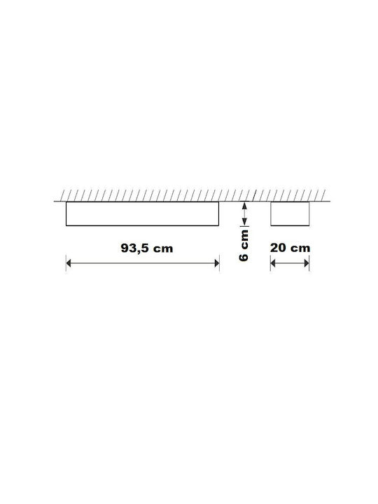 Nowodvorski Soft Πλαφονιέρα 93.5εκ. LED
