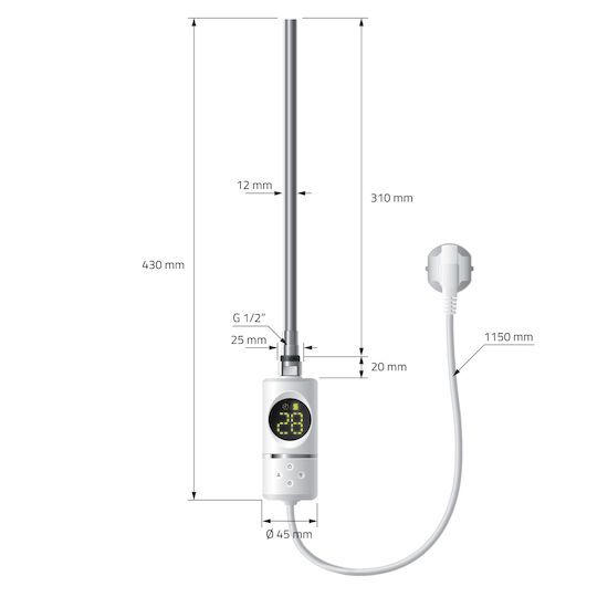 ML-Design Ηλεκτρική Αντίσταση Μεταλλική 300W Θέρμανσης