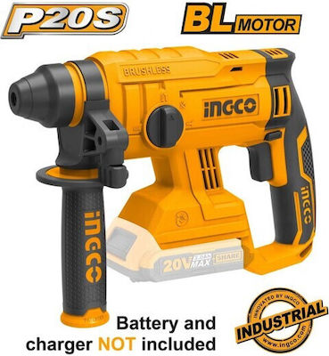 Ingco CRHLI2201 Κρουστικό Σκαπτικό Μπαταρίας Brushless 20V Solo με SDS Plus 1x Βελόνι & 2x Τρυπάνια