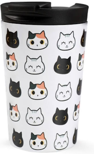 Total Gift Cat Pahar Termos Oțel inoxidabil Fără BPA 260ml Multicolor