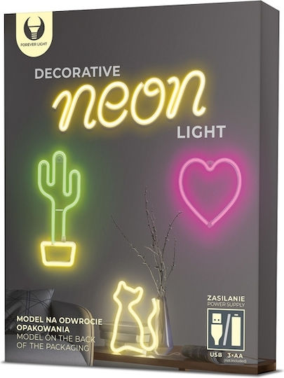 Forever Light Decorative Lamp Heart Red