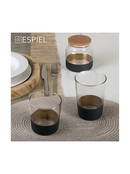 Espiel Alfa Set 1Stück Gläser Allgemeine Verwendung mit Deckel Glas Blue Gold 635ml