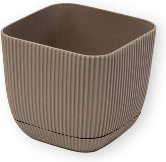 Viosarp Coral Plastic Flower Pot Beige 15x15x13cm