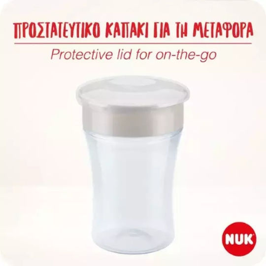 Nuk Παιδικό Ποτηράκι "Magic Cup" από Πλαστικό Ροζ 230ml για 12m+