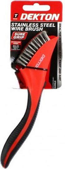 Dekton Wire Brush with Stainless Steel Bristles DT85970 Brush with Plastic Handle
