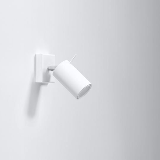 Sollux Ring Μονό Σποτ με Ντουί GU10 σε Λευκό Χρώμα