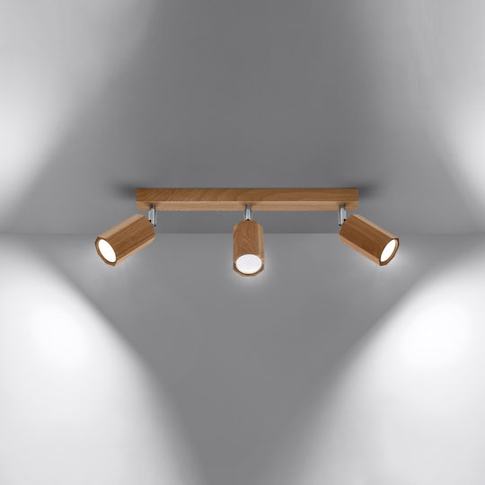 Sollux Zeke Triple Spot with Socket GU10 in Brown Color