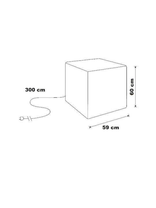Nowodvorski Cumulus Cube M Außenstehlampe Für Außenbereich 25W IP44 Für Lampenbirnensockel E27 Weiß