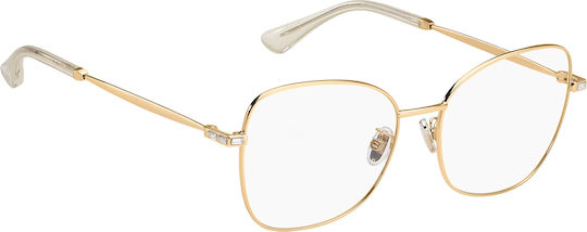 Jimmy Choo Weiblich Metallisch Brillenrahmen Schmetterling Gold JC286/G J5G