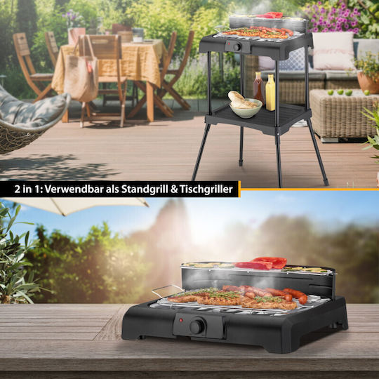 First Austria First Austria Floor Electric Grill with Grate 2000W with Adjustable Thermostat 45x22cm