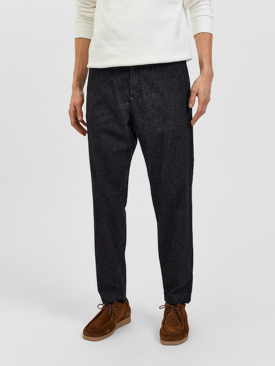 Slhslimtapered York Παντελόνι Chino Ελαστικό σε Slim Εφαρμογή Iron Gate