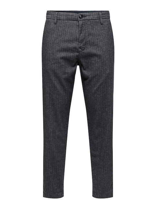 Slhslimtapered York Παντελόνι Chino Ελαστικό σε Slim Εφαρμογή Iron Gate