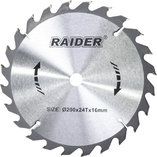 Raider 163130 Cutting Disc Wood 200mm with 24 Teeth 1pcs