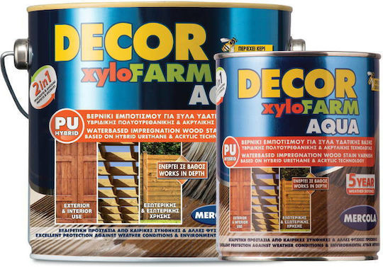 Mercola Decor Xylofarm Aqua Polyurethan Wasser Farblos Satin,σατεν 750ml