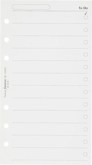 Filofax 20 Rezerve A6 Cu dungi Alb