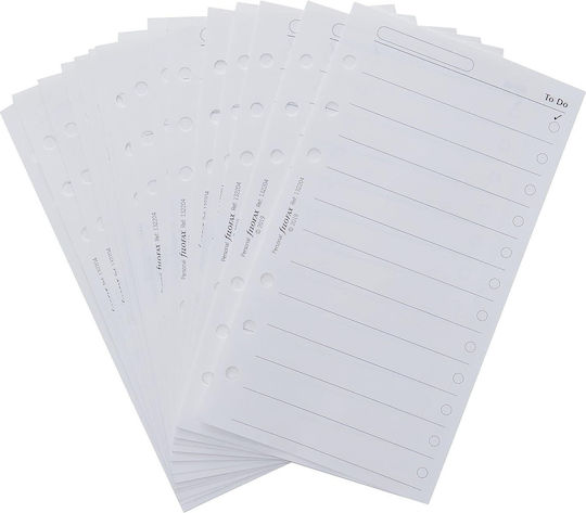 Filofax 20 Rezerve A6 Cu dungi Alb