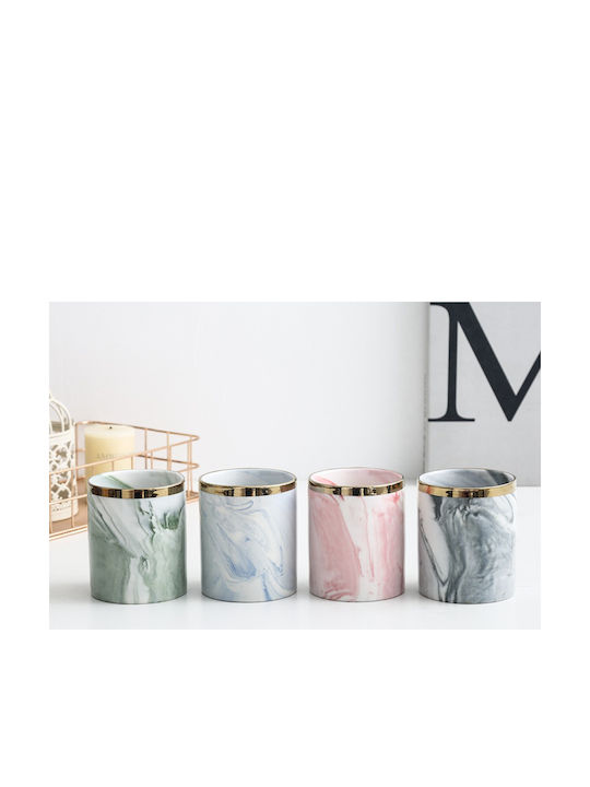 Keskor Planter Ceramic Rose Gold with Stand 8.5x8.5x14cm.